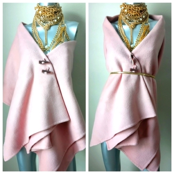 MODA INTERNATIONAL High-Low Barbie Pinks Tortoise Shell Buttons Shrug - Picture 5 of 9